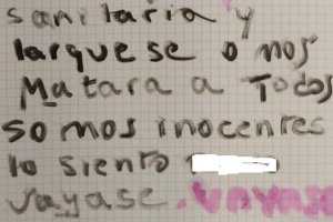 Parte del cartel acosador.