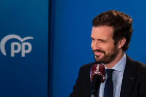 El líder del PP, Pablo Casado, niego la intención de realizar una moción de censura contra Pedro Sánchez.