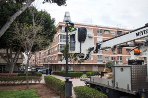 Luminarias ubicadas en la capital almeriense