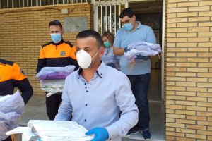 Recogida del material en el centro educativo.