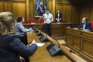 Reunión de coordinación del ‘Plan Contigo’ entre la Diputación Provincial, Asempal y el Banco de Alimentos.