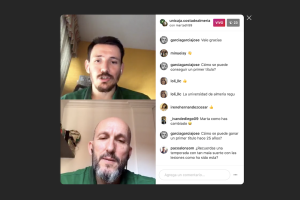 El directo de Instagram de Unicaja Costa de Almería.