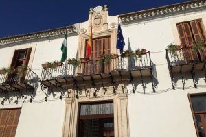 Balcón del Ayuntamiento, en una imagen de Antonio Orellana.