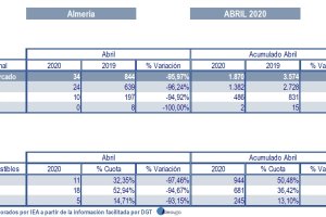 Cuadros de ventas de coches en Almería en el último mes
