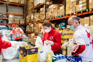 Preparativos de los alimentos que se entregan