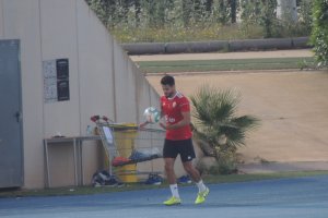 José Romera entrenando en el Anexo.
