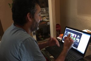 Videoconferencia de ‘Isra’ con los entrenadores.