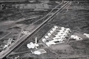 Vista aérea de la Puebla hace medio siglo.