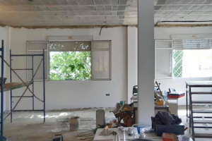 Obras del Salón de Usos Múltiples del municipio.