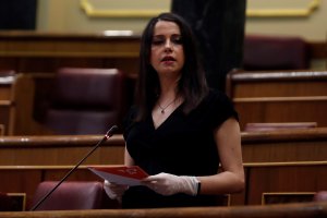Inés Arrimadas, portavoz de Ciudadanos, en el pleno del Congreso.