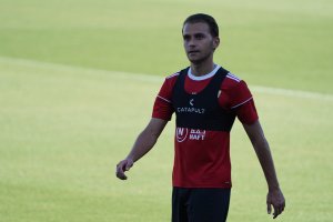 Fran Villalba entrenando en el Mediterráneo.