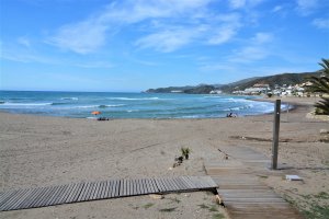 Las playas de Mojácar, esta mañana, no han experimentado una gran afluencia.