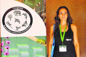 Marga López Rivas durante el Congreso de Biodiversidad y Conservación de la Naturaleza.