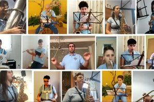 La Banda Municipal de Fiñana interpretando el pasodoble en Facebook.