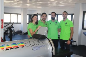 Equipo de fisalde con Paola Sosa, Ernesto Jover, Pablo Sánchez y Paco González, de izquierda a derecha.