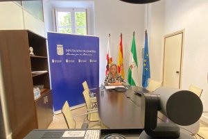 María Luisa Cruz en el Foro del Deporte desde Diputación.