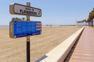 Imagen de Playa Serena, en Roquetas de Mar.