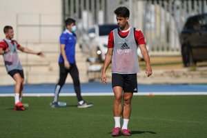 César de la Hoz en un entrenamiento en el Anexo.