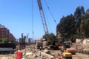 Obras del soterramiento a su paso por El Puche