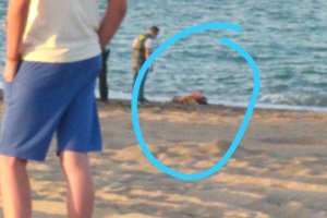 Detalle de la foto del cuerpo que corre por las redes sociales del Levante.