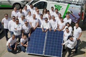 El equipo de Cambio energético en un fotografía de grupo.