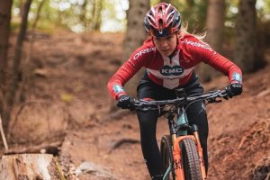 Malene Degn en una de sus pruebas por el mundo.