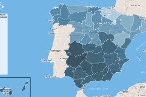 mapa nacional de distribución de la población en riesgo de pobreza elaborado por AIS.