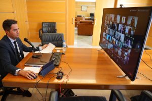 Una vez más, el pleno se ha celebrado de forma telemática para garantizar todas las medidas de seguridad y distanciamiento social.