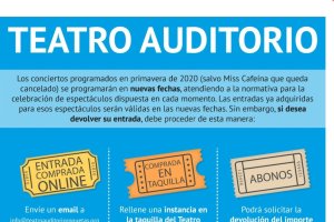 El Teatro Auditorio de Roquetas reúne la información para sus espectadores.