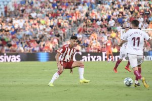 César de la Hoz en el partido contra el Albacete en casa.