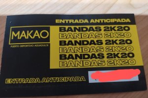 Una de las entradas adquiridas para la fiesta de las bandas