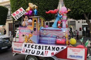 Los feriantes protestaron con sus atracciones por su situación