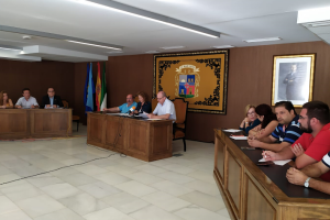 Pleno en el que se aprobó el pasado octubre la adjudicación del agua.