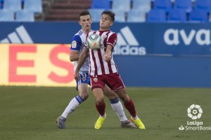 El extremo en el partido ante el Zaragoza.