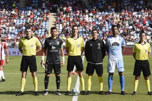 Galech Azpeteguía en el Almería-Lugo que finalizó con empate sin goles.