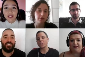 Los seis almerienses del colectivo que han participado en el vídeo de la firma Sémola Pura.