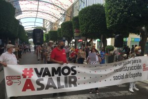 UGT y CCOO en la lectura del manifiesto.