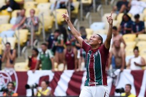 Wellington Silva celebrando un gol en el Fluminense.