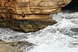 Imagen compartida por Salvamento Marítimo del bañista rescatado.