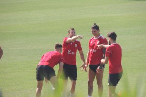 Buen ambiente este lunes en el campo Anexo.