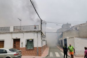 Inmediaciones del lugar del incendio.