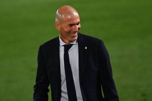 Zidane celebra el título de Liga.