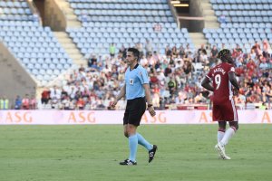 Saúl Ais Reig en el Almería-Albacete celebrado en agosto.