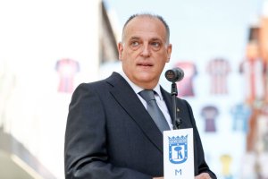 El presidente de la Liga profesional, Javier Tebas.