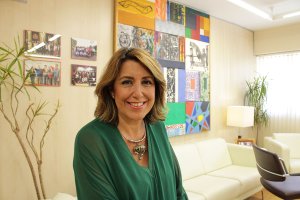 Susana Díaz, fotografiada esta semana en la sede provincial del PSOE de Almería.