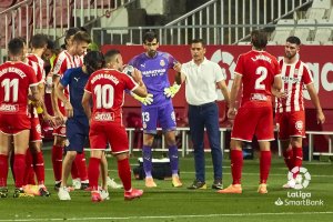 Francisco en el partido Girona-Almería.