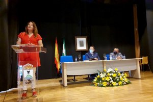 Carmen Crespo, este lunes en Suflí, durante su intervención ante la Mancomunidad.