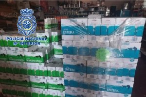 Parte de la leche donada y puesta a la venta,