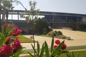 El Estadio Mediterráneo fue desalojado esta mañana.