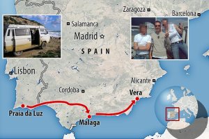 Recorrido de la pareja de turistas junto al secuestrador. Foto de Daily Mail.